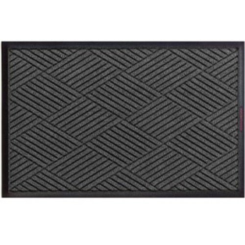 Waterhog Eco Premier Mats in dark gray with a textured geometric pattern designed for durability and effective dirt trapping.