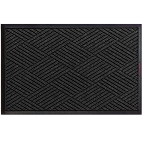 Waterhog Eco Premier Mats in black with a textured geometric pattern designed for durable indoor and outdoor use.