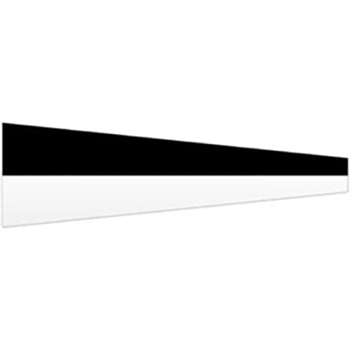 Nautical Signal Flags featuring a triangular design with a black upper half and a white lower half on a white background.