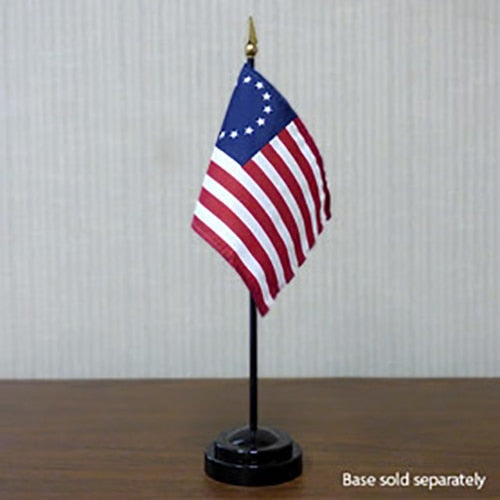 miniature us flag on stand