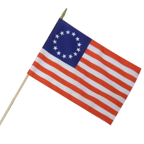 12" x 18" Polyester Betsy Ross Mounted Flag