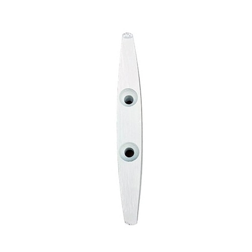 White aluminum flagpole cleat
