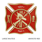 Red Custom Grave Marker - Fire Dept