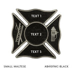 Black Custom Grave Markers Fire dep