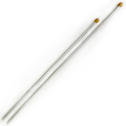 metal knitting needles with balls