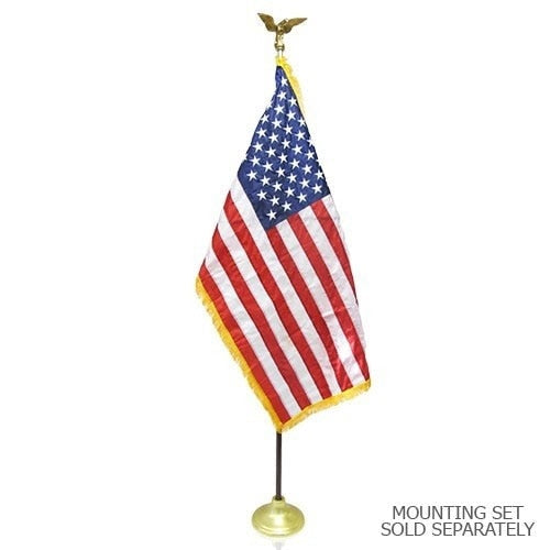 US flag on display podium stand