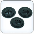 three black button parts