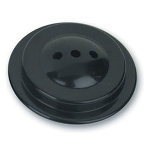 black plastic button with holes