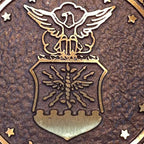 eagle emblem on metal background