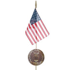 US flag with seal of the department