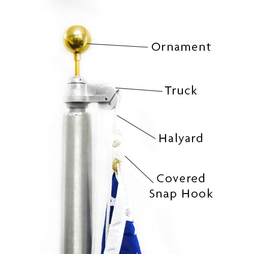 Halyard, Ornament, Truck, snap hook