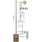 Feature list of 40' flagpole