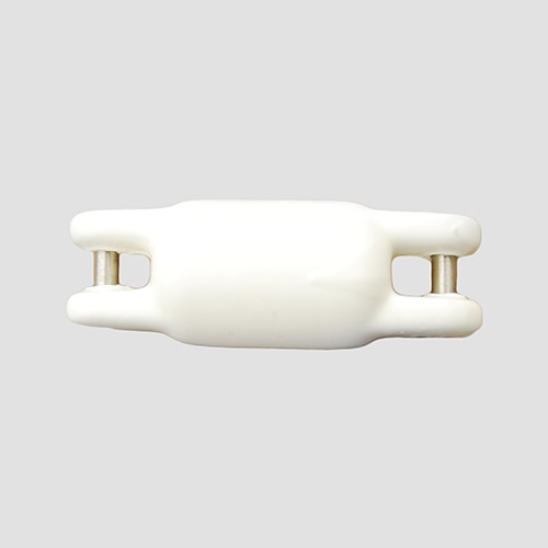 white plastic hinged connector