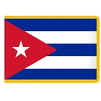 Cuban flag with three blue stripes