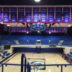 basketball court with championship