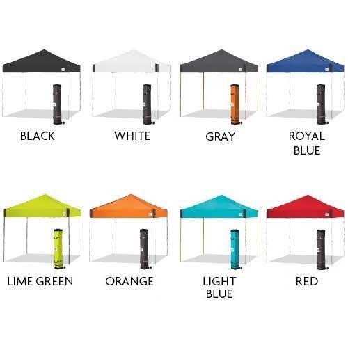canopy tents in various colors
