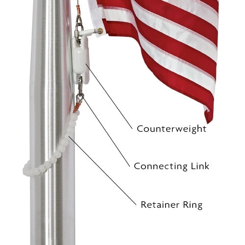 25 Ft Aluminum Flagpole