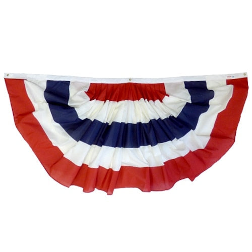 red white blue bunting banner