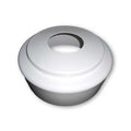 white round container with hole