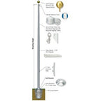 Commercial outdoor Flagpoles