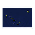 Alaska state flag on blue backgroun