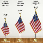indoor American flag and pole kit