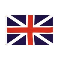 Union Jack flag on white background