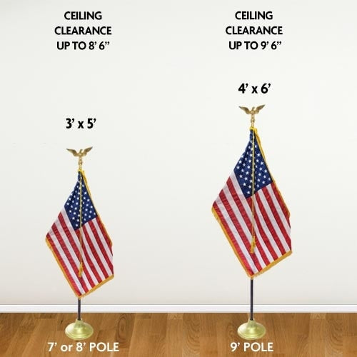 Ceiling Clearance Flagpole Set
