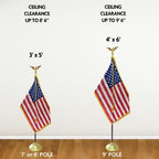 Ceiling Clearance Flagpole Set