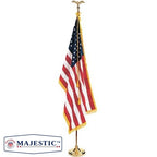 American flag on a flagpole base