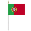 Portugal national flag on pole