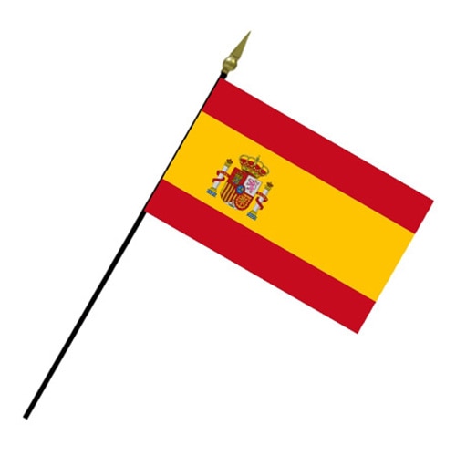 Spain national flag on pole