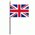 British flag on a black pole