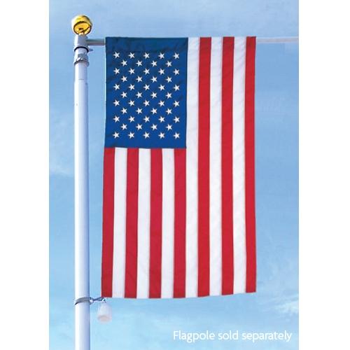 USA flag on flagpole background