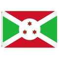 Burundi flag with stars and colors