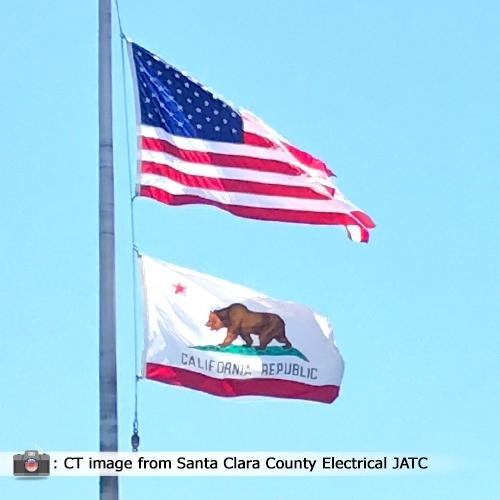 Outdoor California flags