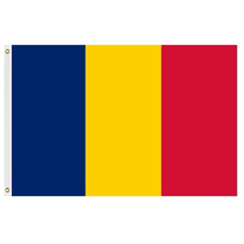 Romania flag with blue yellow red