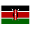 Kenya flag with shields and spears