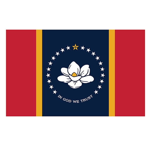 Outdoor Mississippi Flags