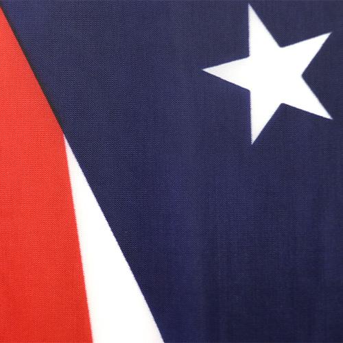 Close up of Ohio Flag Fabric