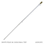 white Outrigger Flagpoles