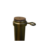 Close-up of gold flagpole top with ring attachment