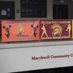Cheerleading and baseball banners