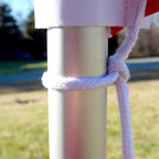 rope knot on metal pole