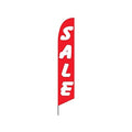 red sale banner with white text