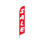 red sale banner with white text