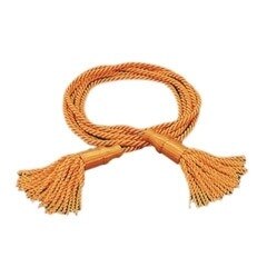 orange tassel rope tie