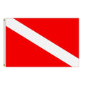 divers down flag red white diagonal