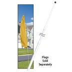 White Finish telescoping flag poles