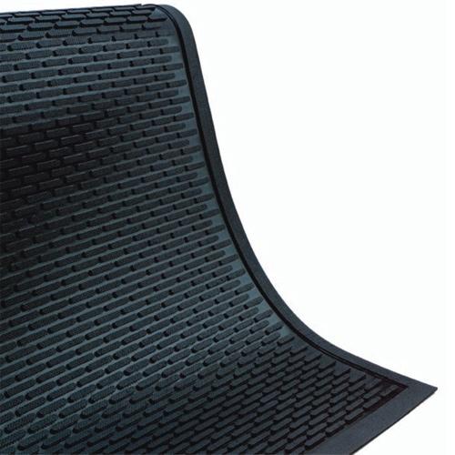 black rubber mat with textured surf